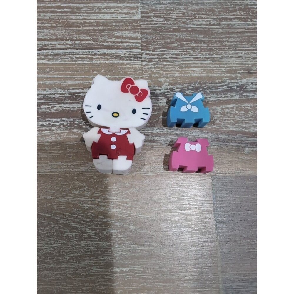 Hello Kitty Full‎ Body Eraser Clothes Buildable Red Pink Blue Dress